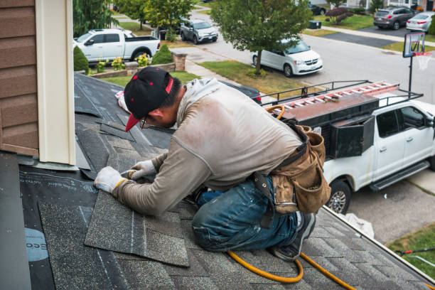 Professional Roofing technician working in Montgomery, IN